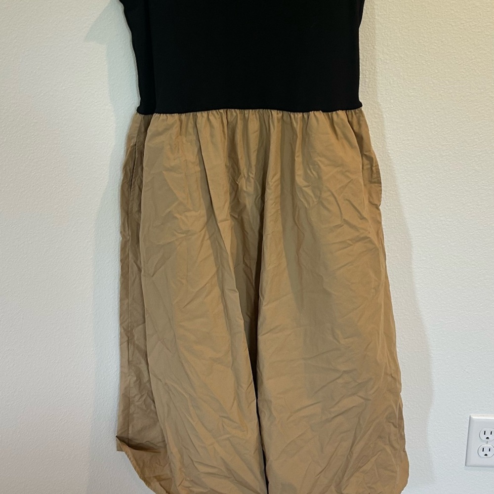 GAP Black Ribbed Two-fer Dress